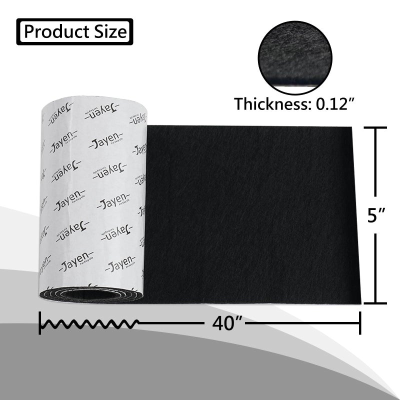 Jayen Felt Furniture Pads - 5x40 inch Self Adhesive Felt Pads Roll - Free Cut to Protect Flooring - Image 4
